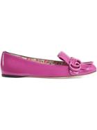 Gucci Patent Leather Flat Ballet Shoes - Pink