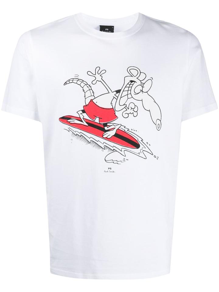 Ps Paul Smith Surf Graphic T-shirt - White