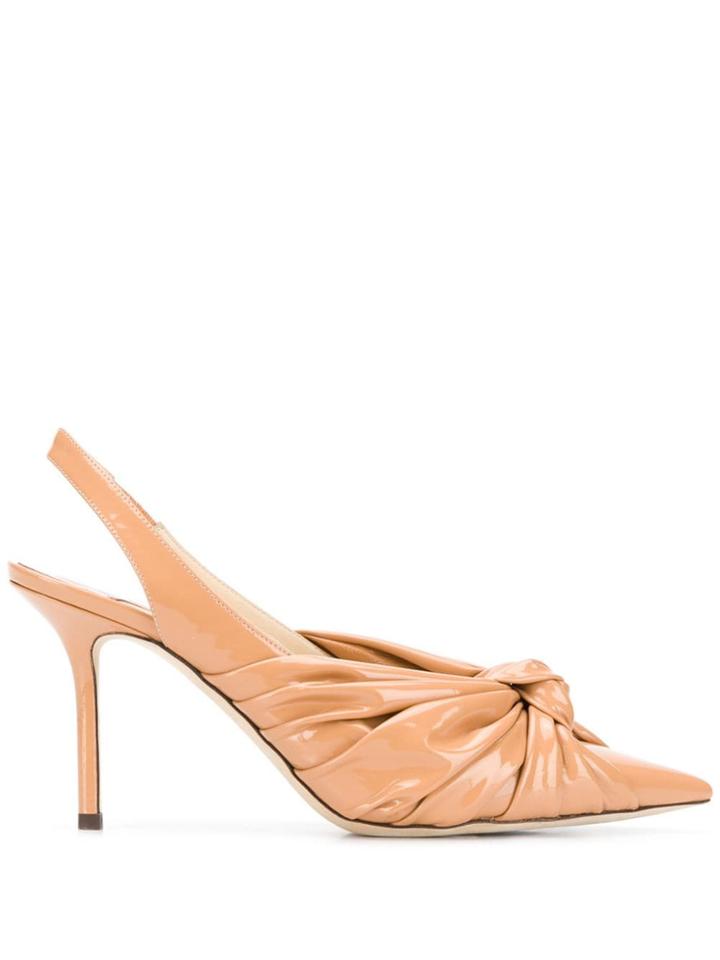 Jimmy Choo Annabelle 85 Knotted Pumps - Neutrals