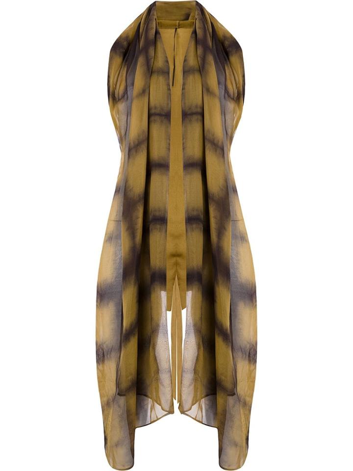 Masnada Printed Sleeveless Jacket - Black