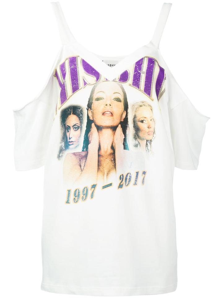 Misbhv - Off-the-shoulder T-shirt - Women - Cotton - L, White, Cotton