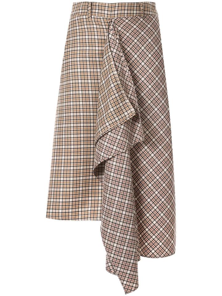 Blindness Tartan Check Skirt - Brown