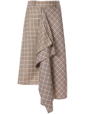 Blindness Tartan Check Skirt - Brown