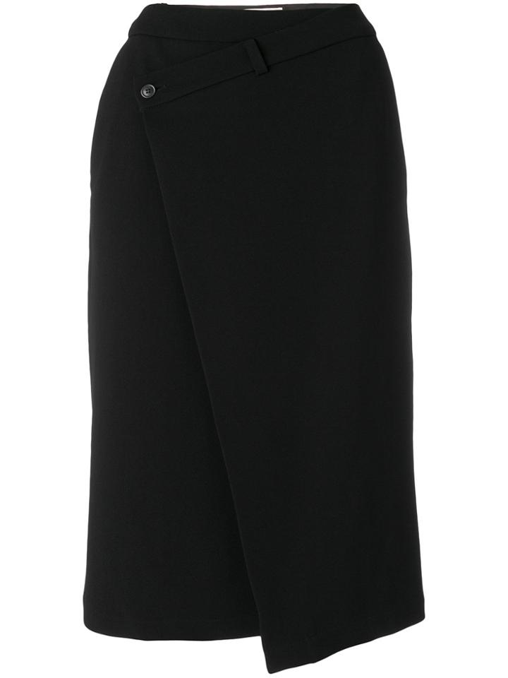 A.f.vandevorst Asymmetric Buttoned Skirt - Black