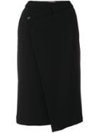 A.f.vandevorst Asymmetric Buttoned Skirt - Black