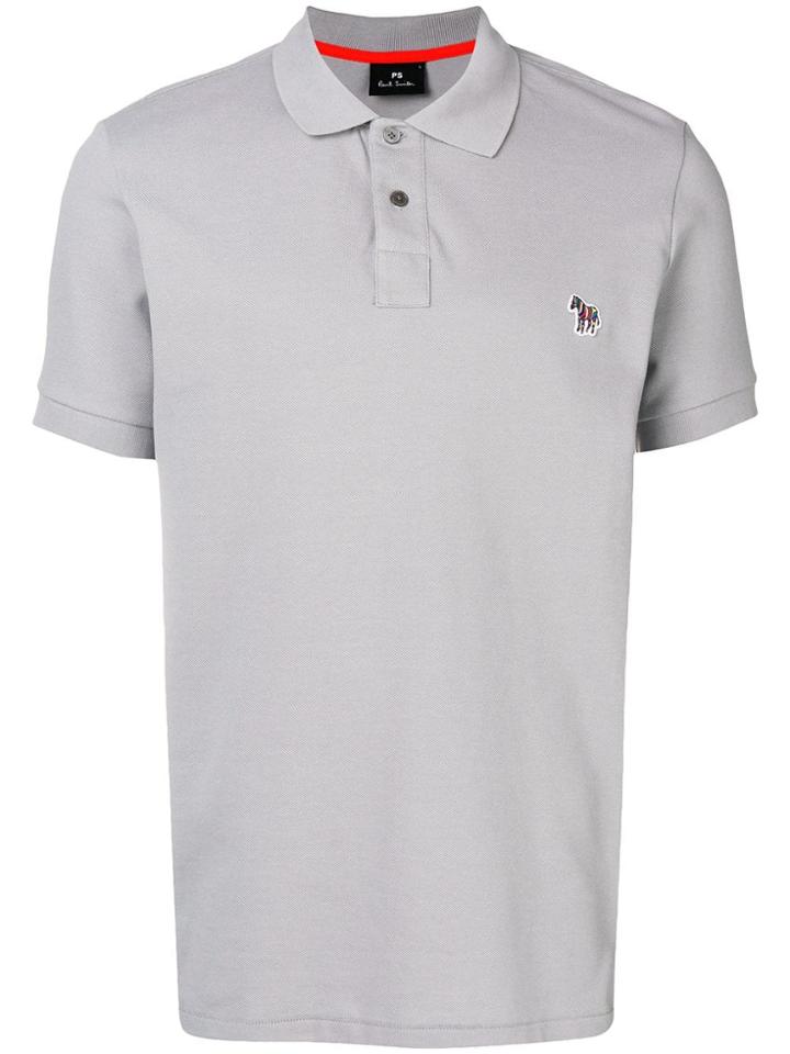 Ps Paul Smith Zebra Patch Polo Shirt - Grey
