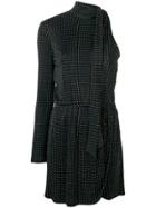 Versace Collection One Shoulder Mini Dress - Black