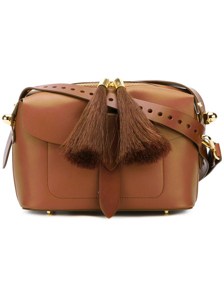 Pugnetti - Parma Shoulder Bag - Women - Calf Leather - One Size, Women's, Brown, Calf Leather
