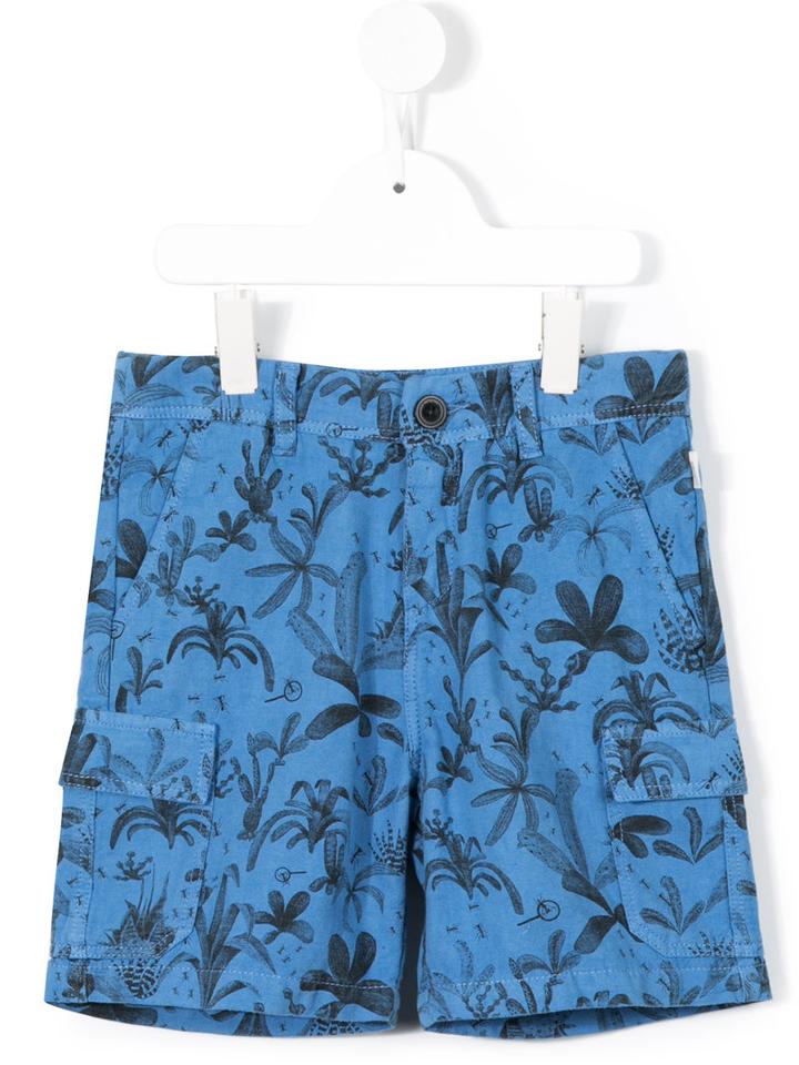 Paul Smith Junior Floral Print Shorts, Boy's, Size: 12 Yrs, Blue