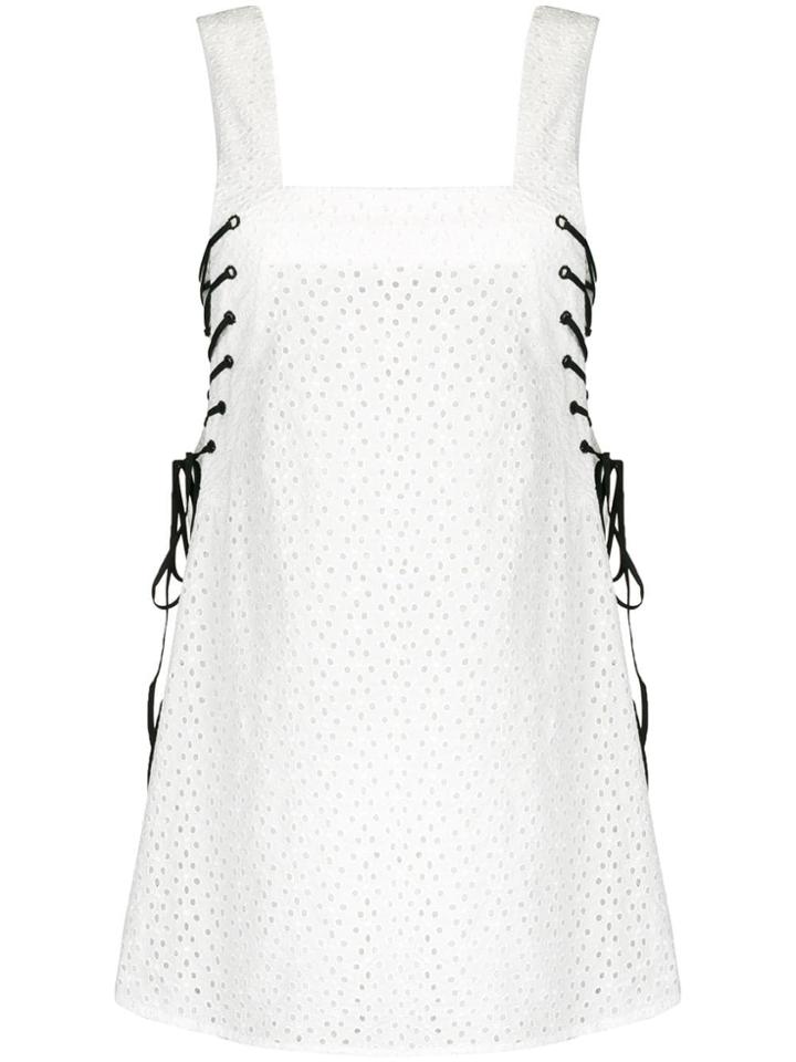 Marysia Embroidered Mini Dress - White