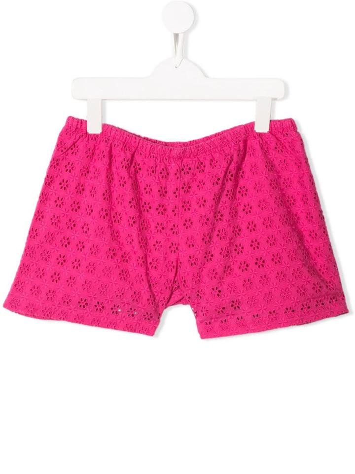 Ralph Lauren Kids Perforated Shorts - Pink