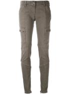 Leg Pockets Skinny Trousers - Women - Cotton/spandex/elastane - 40, Nude/neutrals, Cotton/spandex/elastane, Armani Jeans