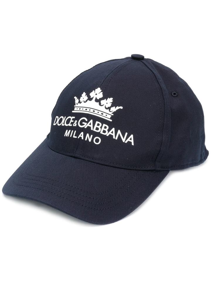 Dolce & Gabbana Embroidered Logo Baseball Cap - Blue