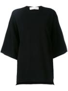 Isabel Benenato - Wide Sleeve Top - Women - Spandex/elastane/viscose - 38, Women's, Black, Spandex/elastane/viscose