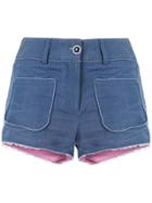 Chanel Vintage Frayed Shorts - Blue