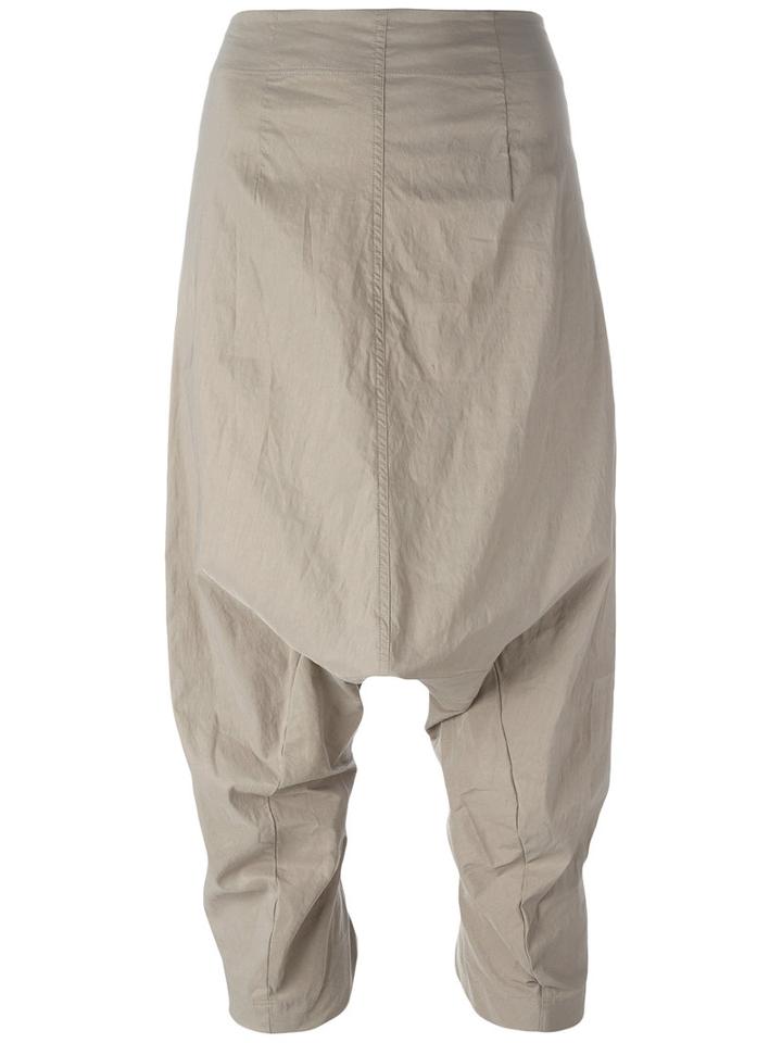 Rundholz Dropped Crotch Cropped Trousers, Women's, Size: Xs, Nude/neutrals, Cotton/linen/flax/polyamide
