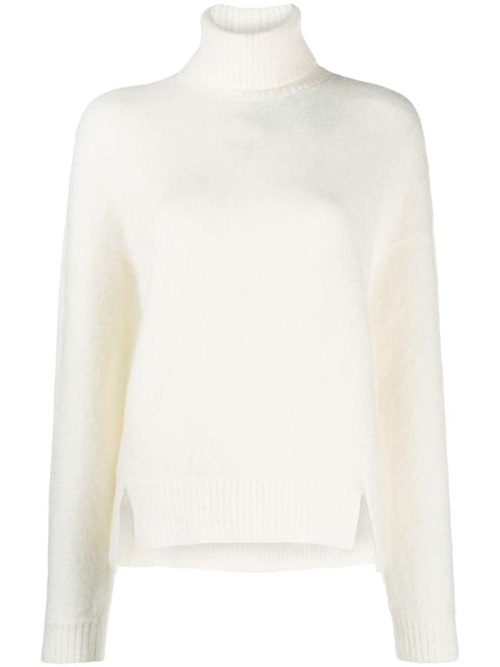 Giorgio Armani Maglia Brushed Knit Jumper - White