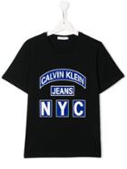 Calvin Klein Kids Teen Printed Logo T-shirt - Black
