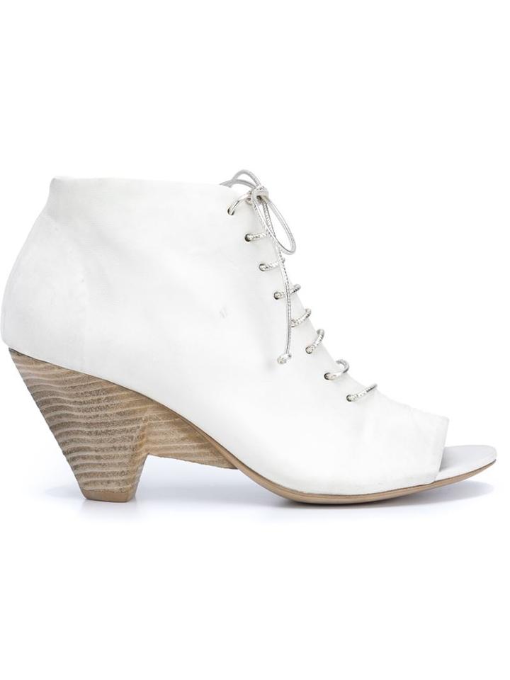 Marsèll Open Toe Ankle Boots, Women's, Size: 37, White, Leather