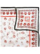 Giambattista Valli Brand Print Scarf, Women's, White, Silk
