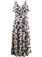 Diane Von Furstenberg Kimono Leaf Dress - Blue