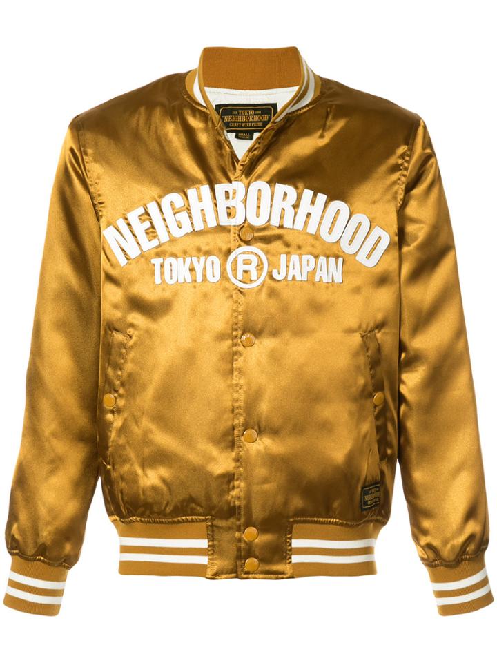 Neighborhood Logo Bomber Jacket - Yellow & Orange