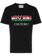 Moschino Italian Flag Logo T-shirt - Black