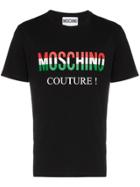 Moschino Italian Flag Logo T-shirt - Black