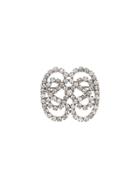 Christian Dior X Susan Caplan 1976 Archive Bow Crystal Brooch - Silver