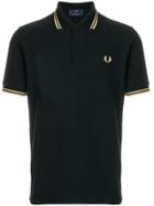 Fred Perry X Art Comes First Contrast Stripe Trim Polo - Black