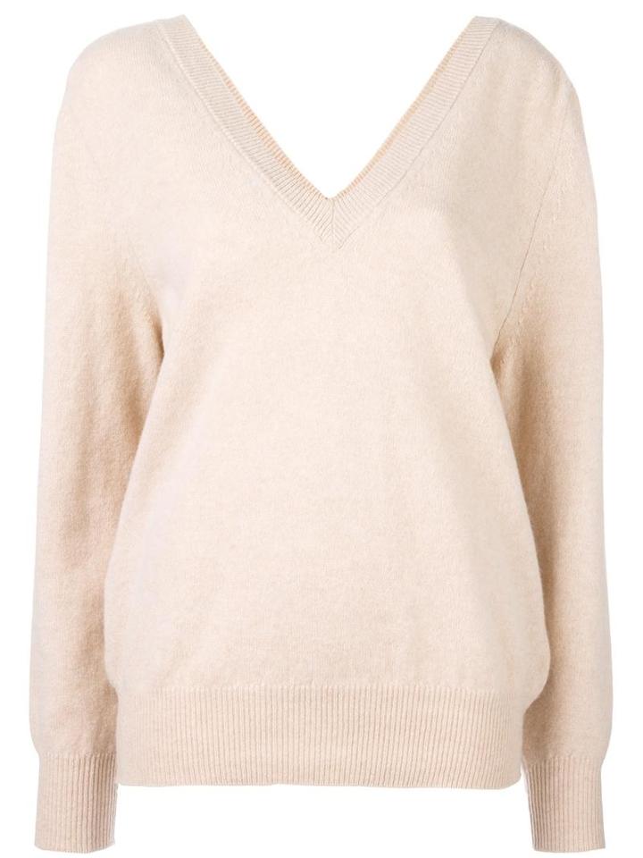 Victoria Beckham V Neck Jumper, Women's, Size: 4, Wool