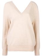 Victoria Beckham V Neck Jumper, Women's, Size: 4, Wool