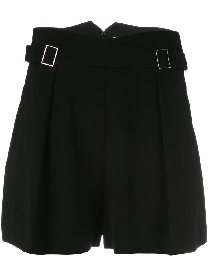 Zimmermann - Buckle Detail Shorts - Women - Polyester/triacetate - 1, Black, Polyester/triacetate