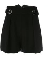 Zimmermann - Buckle Detail Shorts - Women - Polyester/triacetate - 1, Black, Polyester/triacetate