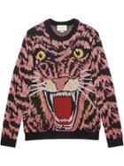 Gucci Lurex Wool Tiger Sweater - Black