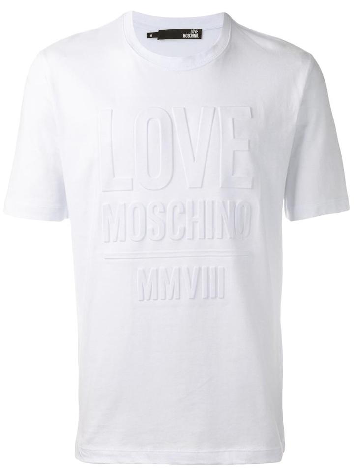 Love Moschino 'st. Love' T-shirt, Men's, Size: Xl, White, Cotton