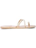 Ancient Greek Sandals Katia Metallic Flat Sandals - Nude & Neutrals