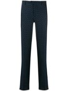 Etro Textured Slim Fit Trousers - Blue