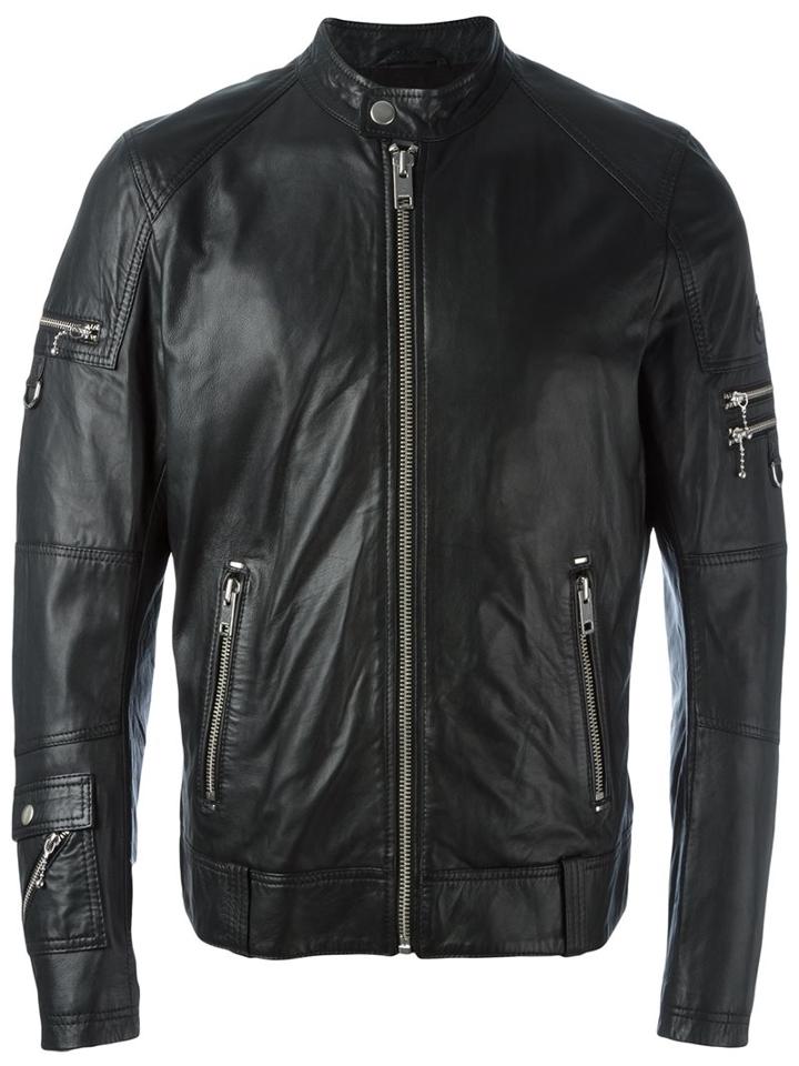 Diesel 'l-sound' Jacket, Men's, Size: Large, Black, Sheep Skin/shearling