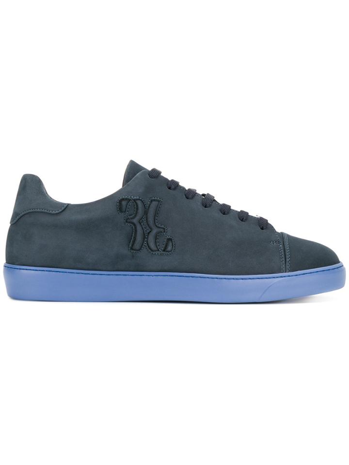 Billionaire Monogram Embossed Sneakers - Blue