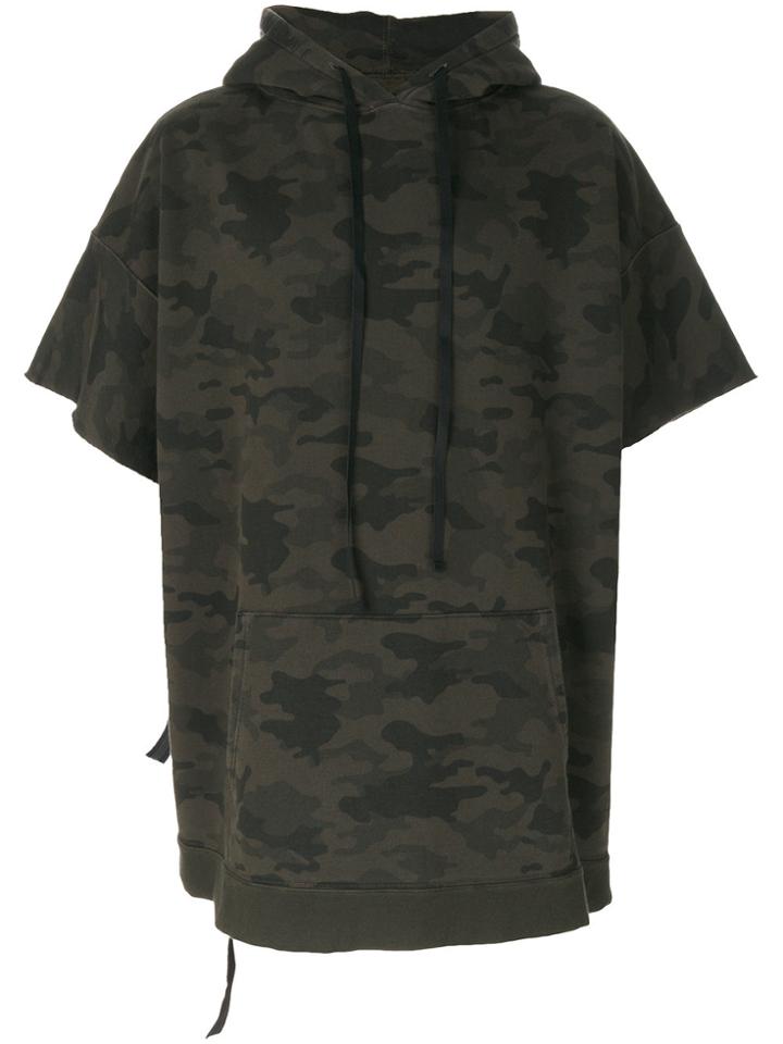 Unravel Project Camouflage Oversized Sweatshirt - Green