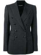 Dolce & Gabbana Double-breasted Jacket, Women's, Size: 42, Black, Virgin Wool/cupro