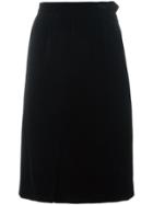 Yves Saint Laurent Vintage Knee Length Skirt - Black