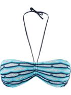 Cecilia Prado Bandeau Bikini Top, Women's, Size: P, Blue, Viscose/acrylic