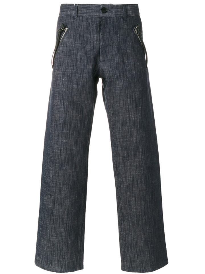Maison Margiela Statement Zip Trousers - Blue