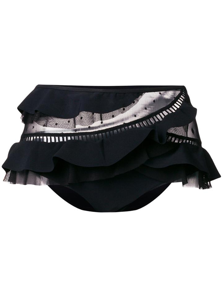 Zimmermann Jasper Frill Bikini Bottoms - Black