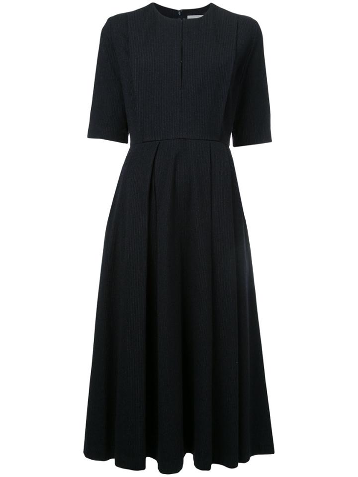 Enföld Pleated Midi Dress - Blue