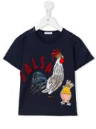 Dolce & Gabbana Kids Rooster Print T-shirt, Boy's, Size: 8 Yrs, Blue