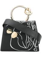 Benedetta Bruzziches Brigitta Venus Embroidered Tote - Black