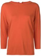 Semicouture Gianna Back Tie Sweater - Yellow & Orange